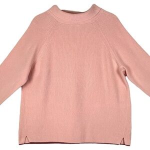 Talbots Petite Pink Blush 100% Pima Cotton Sweater Size XLP